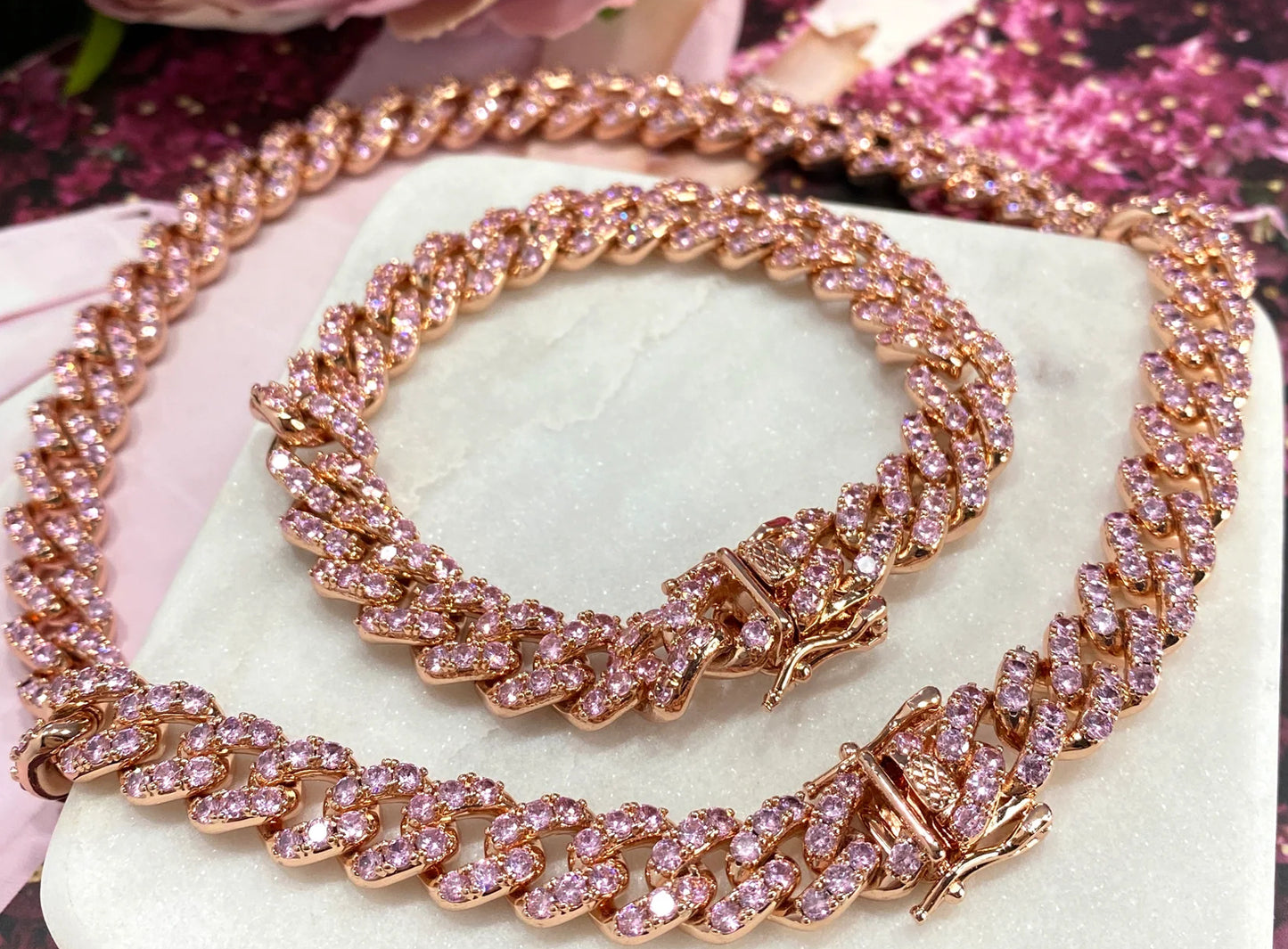 Rose gold Cuban link