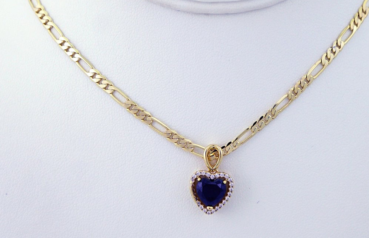 Blue Heart Chain and Pendent