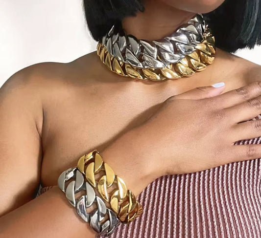 Giant Cuban link choker